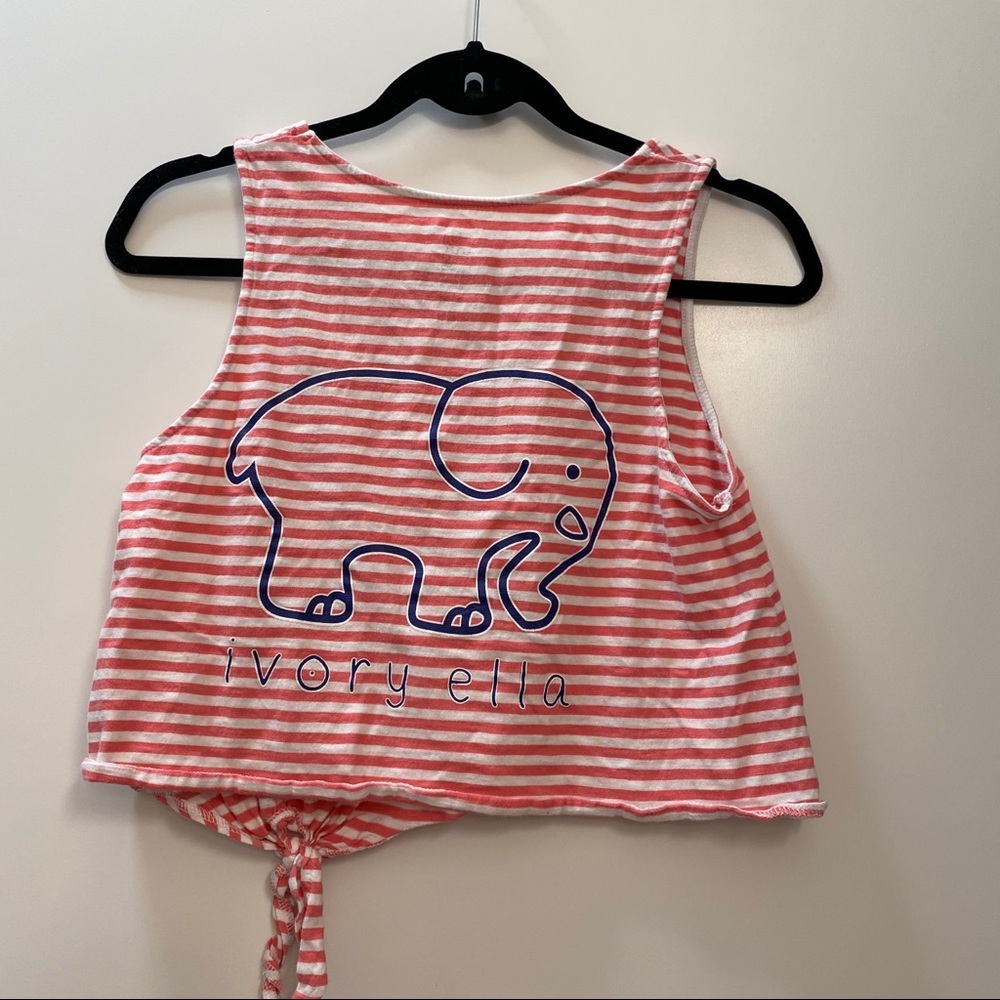 Ivory Ella tie front tank